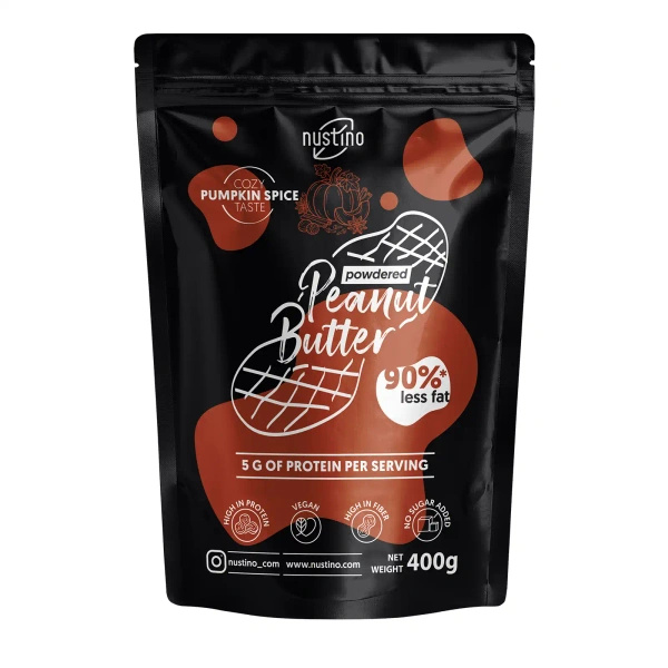 Nustino – Erdnussbutter in Pulverform – Pumpkin Spice (ohne Zuckerzusatz) 400 g