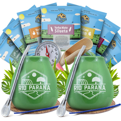 Rio Parana Mate Tee Starter Set für Paar Zubehör