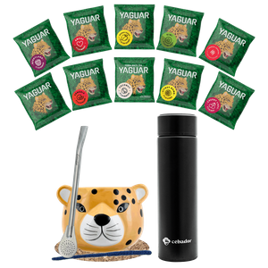 Mate Tee Starter Set 500g Mate Becher 10x50g Thermosflasche