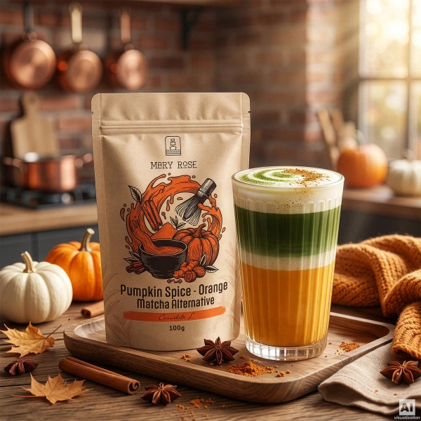Mary Rose – Orange Matcha Alternative – Pumpkin Spice (Pulver) 100 g