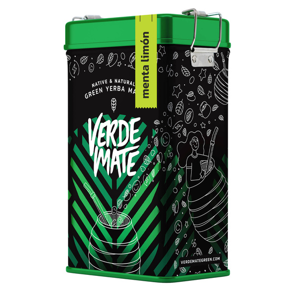 Yerbera – Metalldose + Verde Mate Green Menta Limón 0,5 kg