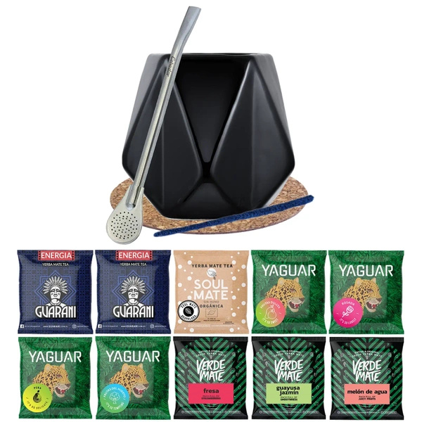 Set Yerba Verde Mate Green 10x50 Mate Becher Diamente