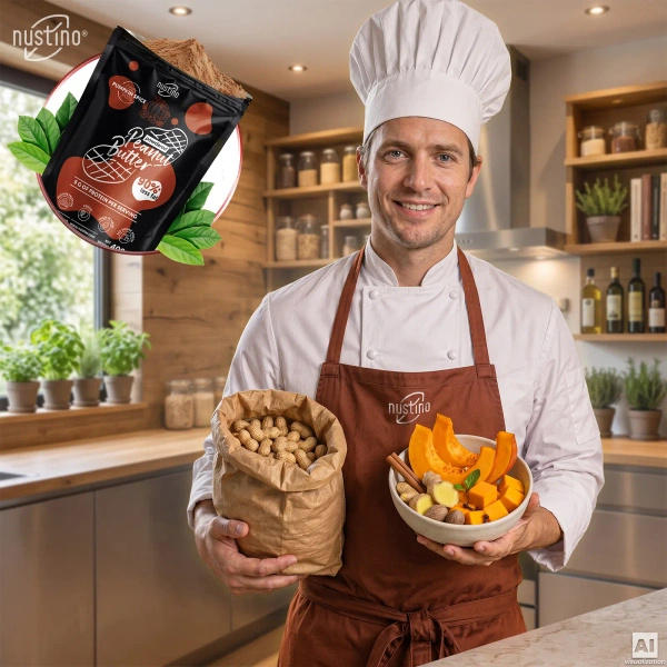 Nustino – Erdnussbutter in Pulverform – Pumpkin Spice (ohne Zuckerzusatz) 400 g