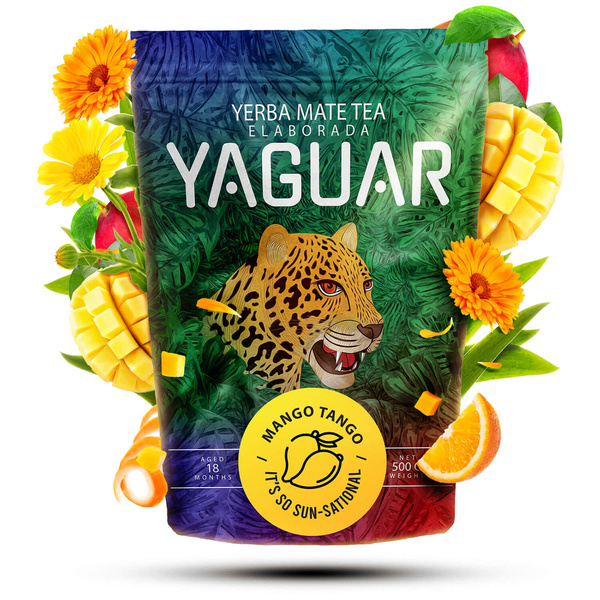 Mate Tee Set Yaguar 500g 0,5kg Kalebasse + Bombilla