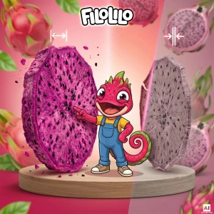 FiloLilo – Gefriergetrocknete Drachenfrucht (Scheiben) 20 g