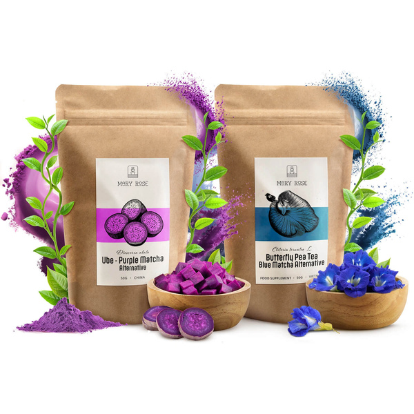 Set farbiger Matchas: Blue Matcha + Purple Matcha