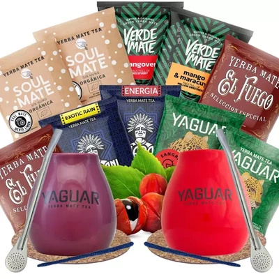 Yerba Mate Set mit vielen Sorten für ein Paar PREMIUM
