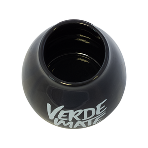 Mate-Kalebasse aus Keramik mit Verde-Mate-Logo (schwarz) 350 ml