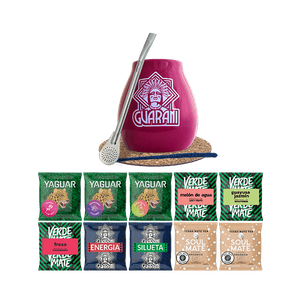 Mate Tee Set 500g Mate Becher Bombilla 10x50g