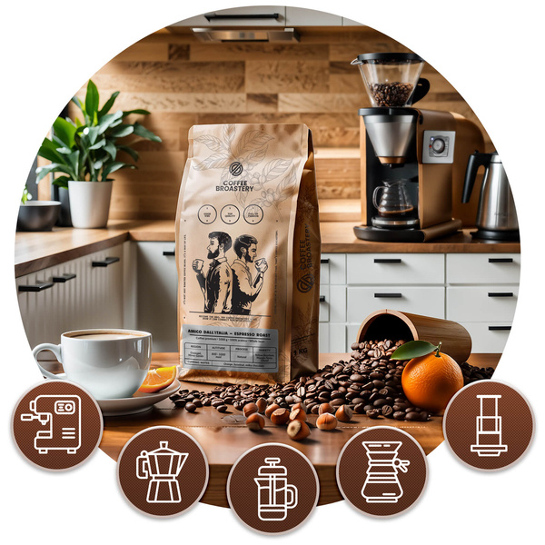 Bro Coffee Roastery - Bohnenkaffee Amico dall'Italia Espresso Roast 400 g