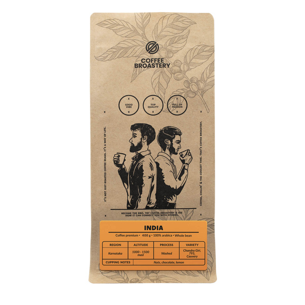 Bro Coffee Roastery - Bohnenkaffee India Karnataka Premium 400 g