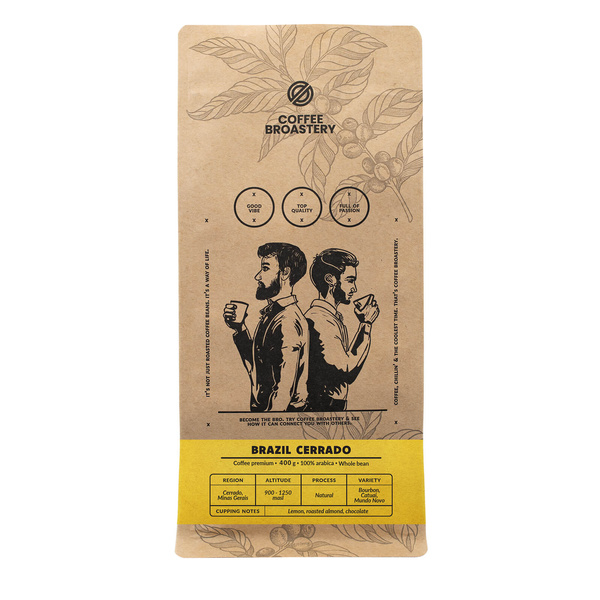 Bro Coffee Roastery - Bohnenkaffee Brazil Cerrado Premium 400 g