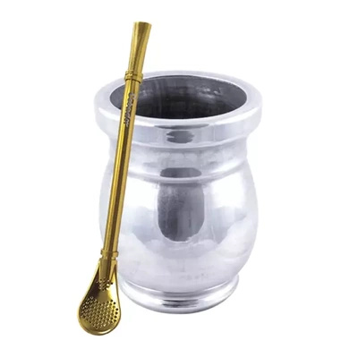 Palo Santo Mate Becher + Bombilla Gringo Gold