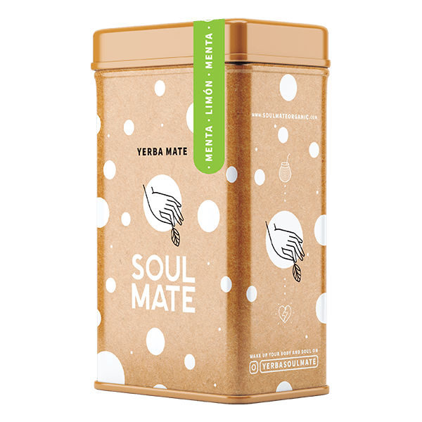 Yerbera – Metalldose + Soul Mate Orgánica Menta Limon 0,5 kg