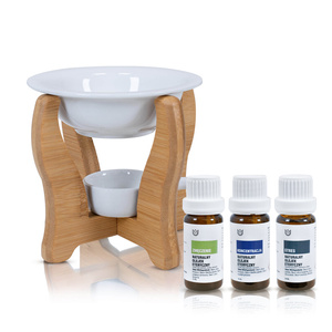 Aromatherapie-Set: natürliche ätherische Öle + Duftlampe