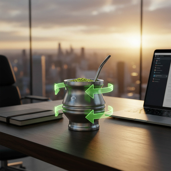 TermoColador – Thermobecher für Mate Tee – 190 ml (silber)