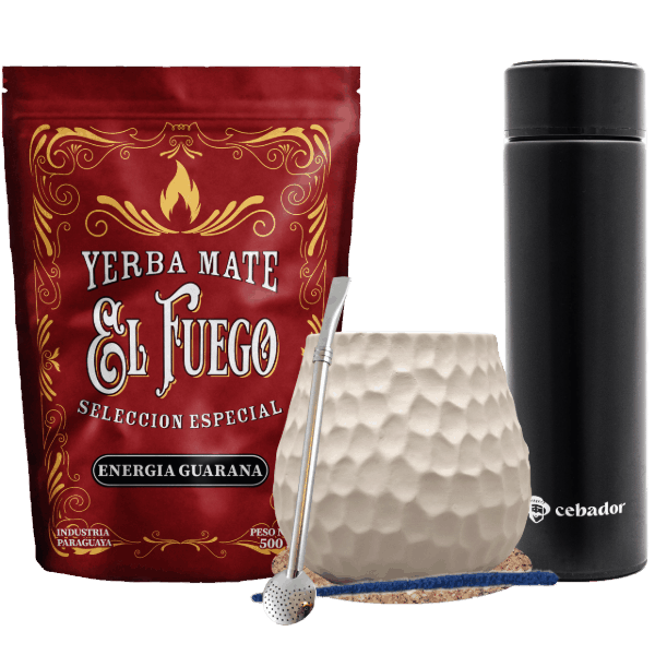 Mate Tee Set El Fuego Energia 500g Thermosflasche
