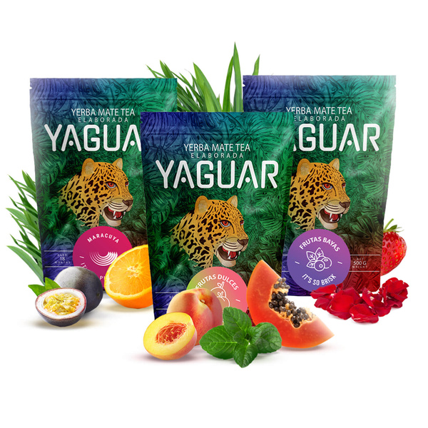 Yerba Mate Yaguar Fruchtset 3x500g 1,5kg