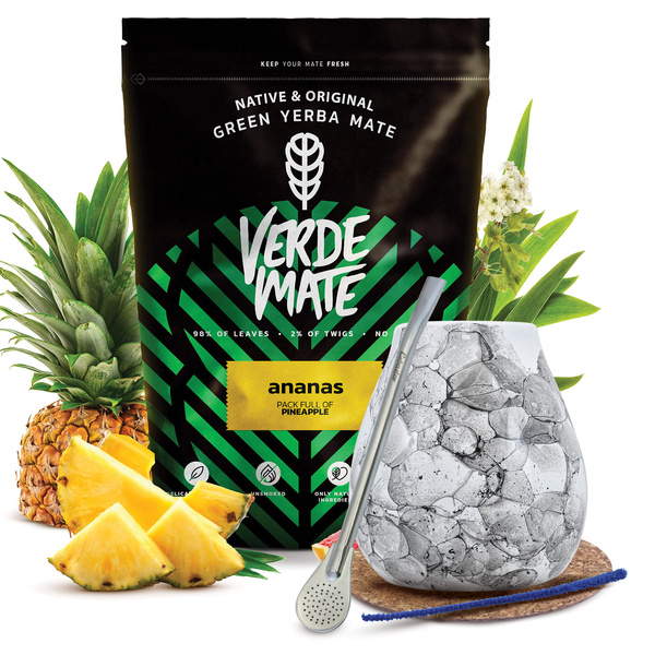 Mate Tee Set Verde Mate 500g 0,5kg Kalebasse + Bombilla