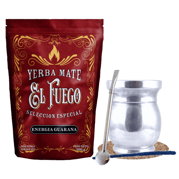 Set Yerba Mate El Fuego 0.5kg