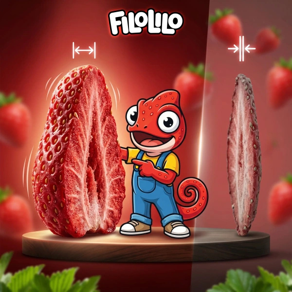 FiloLilo – Gefriergetrocknete Erdbeerscheiben 100 g
