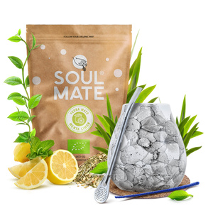 Mate Tee Set Soul Mate Organica Menta Limon 500g 0,5kg Kalebasse + Bombilla