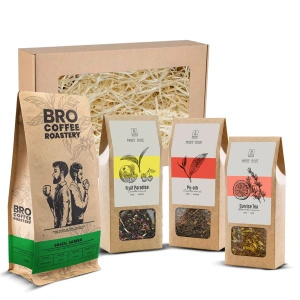 Geschenkset mit Kaffee von Bro Coffee Roastery und Tee von Mary Rose
