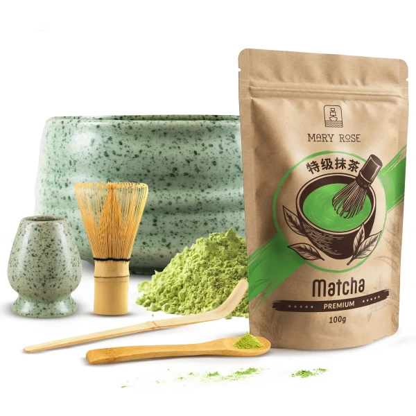 Matcha-Tee-Aufbrühset: Matcha 100g + Zubehör