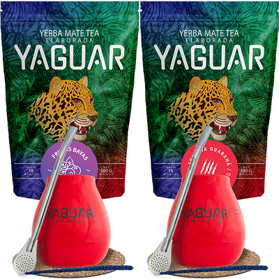 Set Yerba Mate Mate Becher Bombilla für zwei Personen 1kg