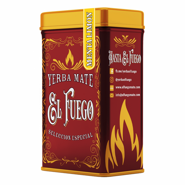 Yerbera – Metalldose + El Fuego Menta Limon 0,5 kg