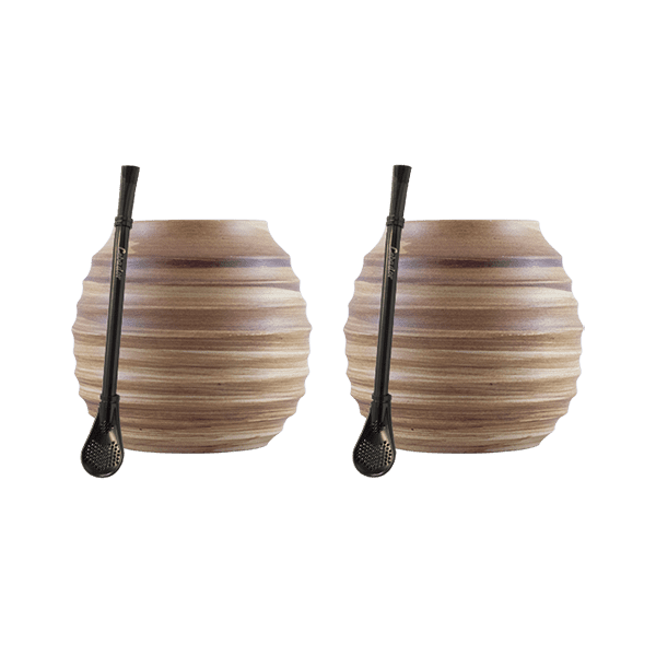 Mate Tee Zubehörset: 2x Kalebasse + 2x Bombilla