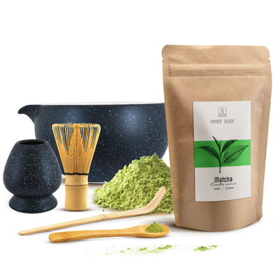 Matcha-Tee-Aufbrühset: Matcha 100g + Zubehör