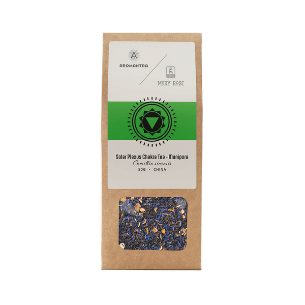 Aromantra x Mary Rose – Solarplexuschakra-Tee Manipura (schwarzer Tee) 50 g