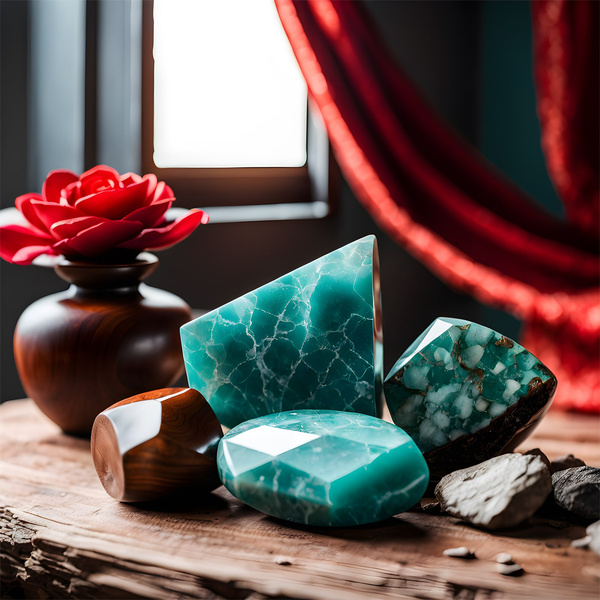 Set aus Natursteinen, Kristallen und Räucherwerk - Esoterik, Yoga, Meditation