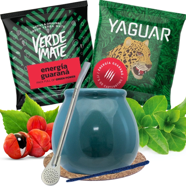 Yerba Verde Mate Matero Bombilla Zubehör Set