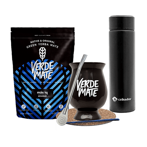 Set Yerba Verde Mate MAS IQ 500g Thermosflasche Mate Becher