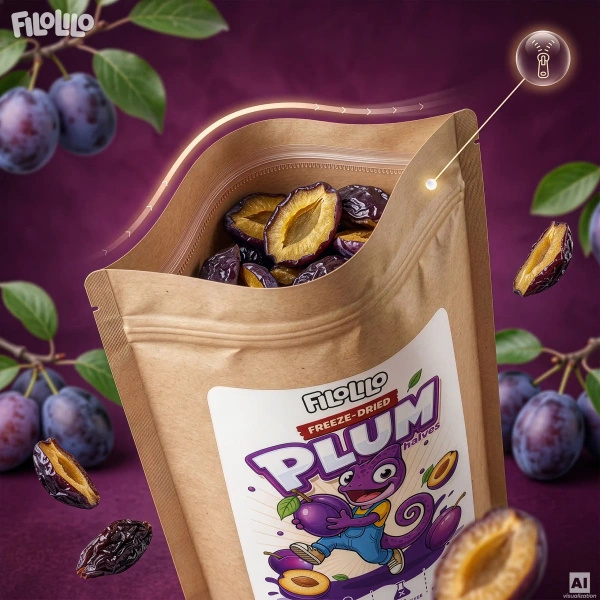 FiloLilo – Gefriergetrocknete Pflaumen (Hälften) 100 g