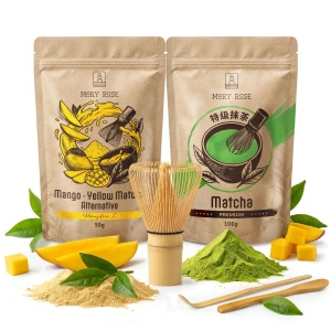 Set für bunten Matcha Latte: Matcha + Yellow Matcha + Zubehör