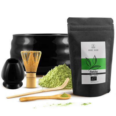 PREMIUM-Set zur Zubereitung von Matcha-Tee: japanischer Bio-Matcha 30g + Zubehör