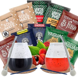 Yerba Mate Set für zwei Personen Bombilla Matero 500g