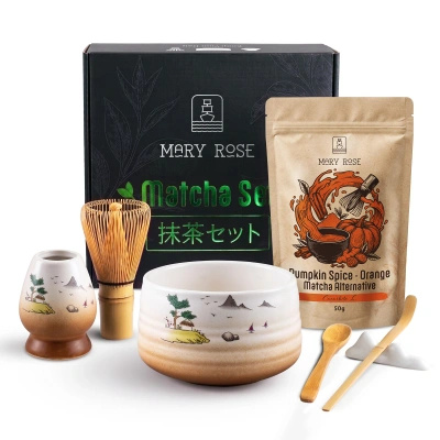 Geschenkset zur Zubereitung von Orange Matcha