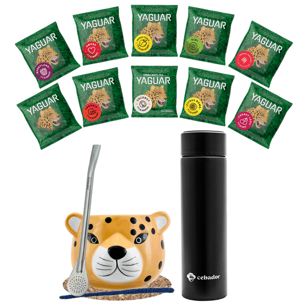 Mate Tee Starter Set 500g Mate Becher 10x50g Thermosflasche