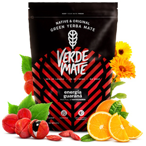 Geschenkset Mate Tee: Verde Mate Energía Guaraná + Kalebasse + Bombilla