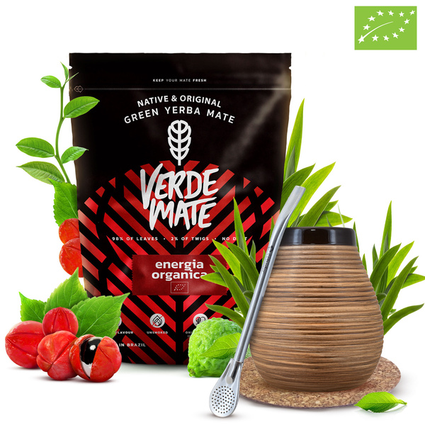Mate Tee Set Verde Mate 400g 0,4kg Kalebasse + Bombilla