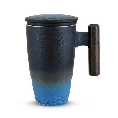 Keramiktasse mit Deckel und Teesieb Mystea 300 ml