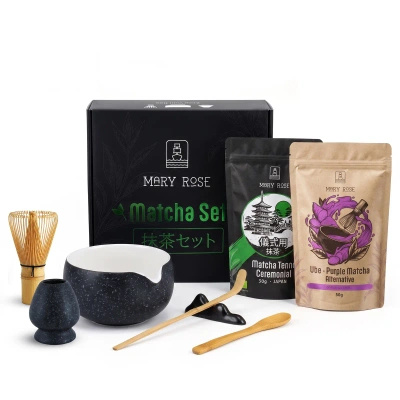 Geschenkset: Japanischer Zeremonien-Matcha + farbenfrohe Matcha-Alternative