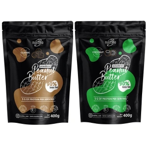 Erdnussbutterpulver-Set Nustino: Classic + Coconut 2x400g