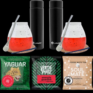 Yerba Mate Starter Kit für Paare Thermoskanne 3x50g