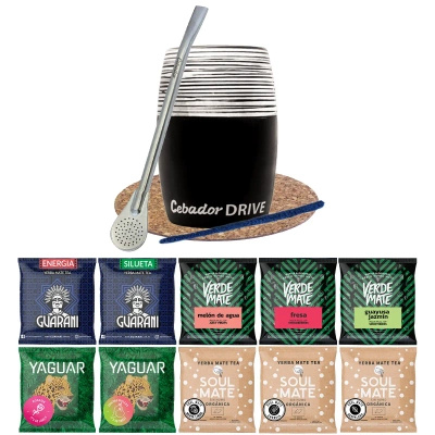 Set Yerba Verde Mate Green 10x50 Mate Becher Drive