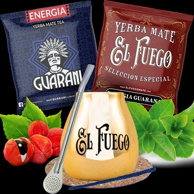 Set Yerba Mate Guarana BIG Tykva Bombilla stark